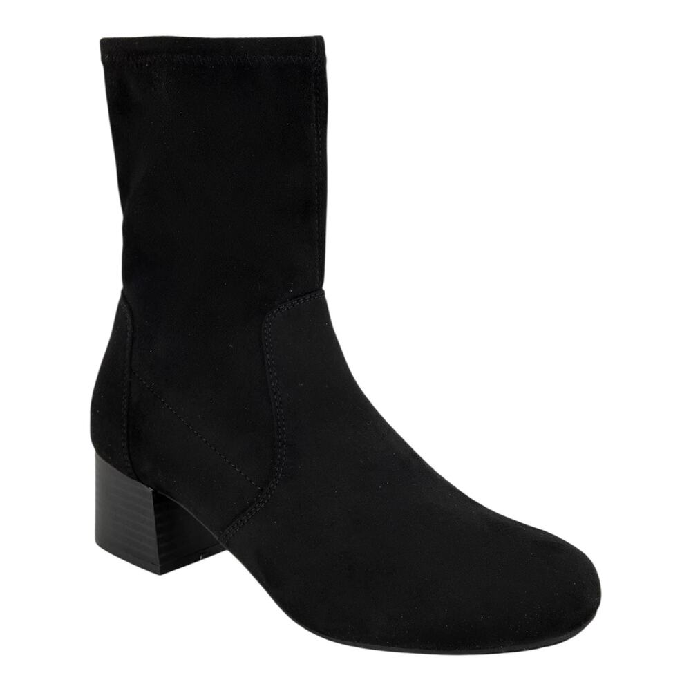 Kenneth Cole Reaction Women's Road Stretch Block Heel Booties Black Size 6